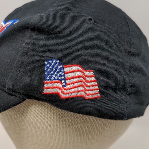 Summit Racing Equipment Men's Strapback Hat Black Adjustable Embroidered Logo - Picture 6 of 11